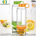 Precio 800ml botella de agua de infusión de limón, BPA gratis botella de agua de infusión Tritan/PC fruta (HDP-0749)